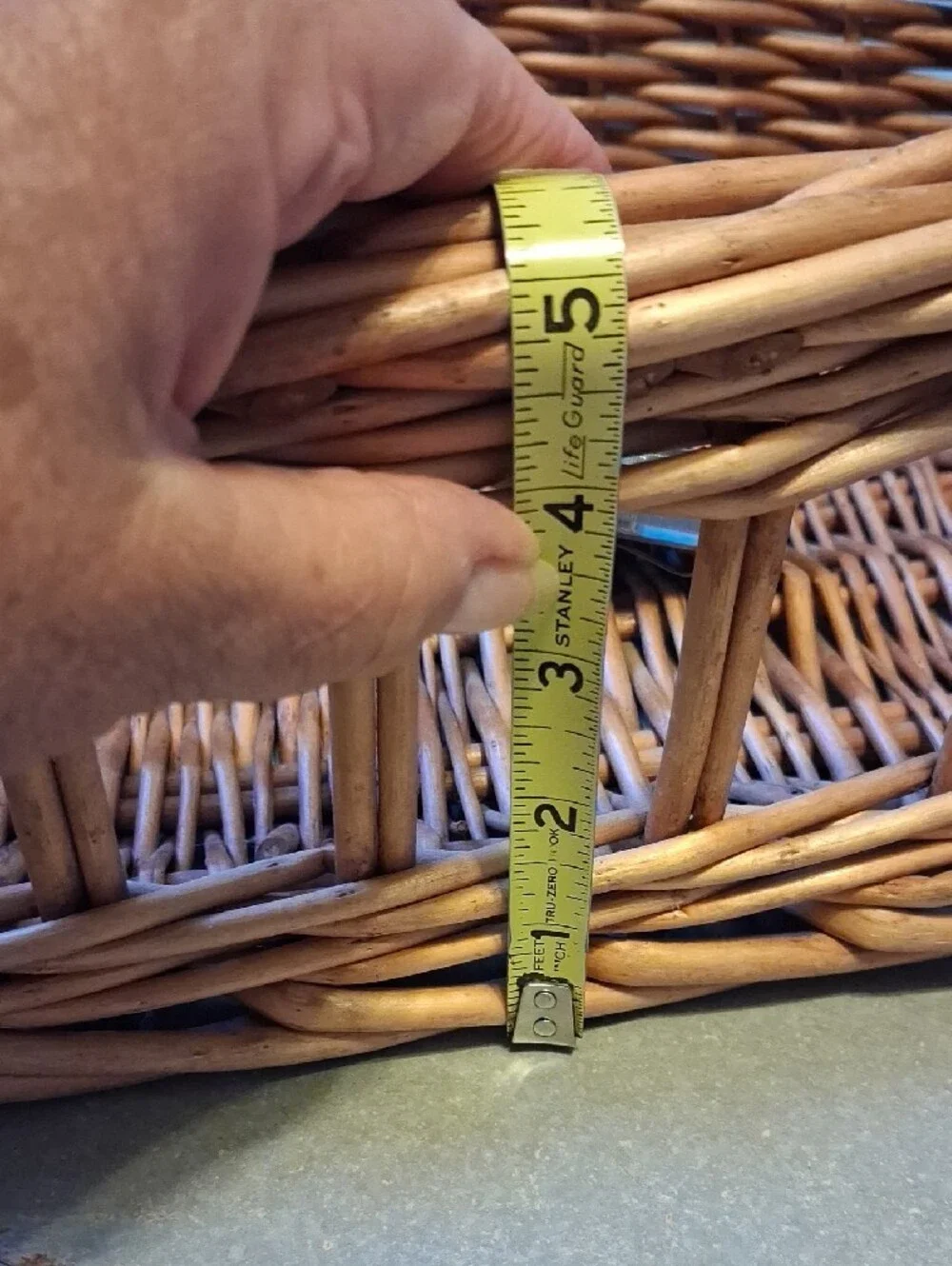 Woven Natural Rattan Storage Basket - Tan